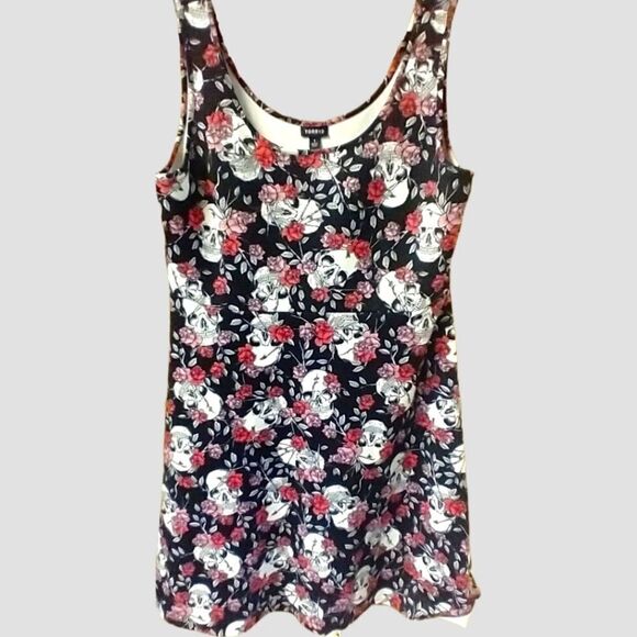 TORRID Plus Size Women's Rose/ Skull Skater Midi dress 2X - Picture 6 of 16